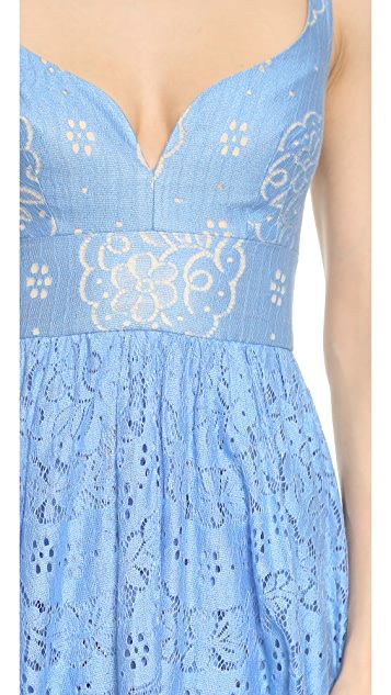 lover 混色紗雞心領連衣裙 shopbop new to sale save up to 75